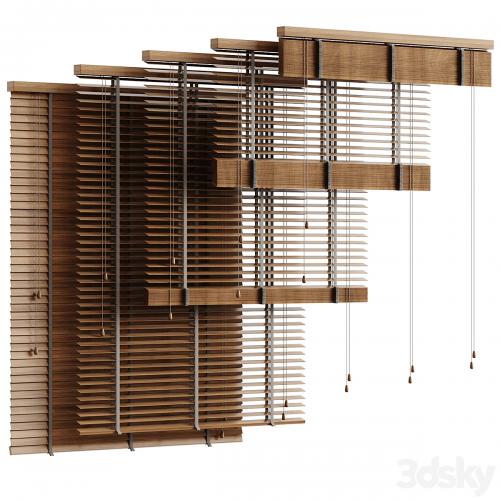 Folding wooden blinds