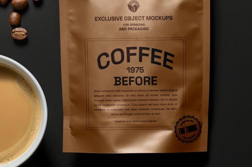 Coffee Pouch Bag Mockup