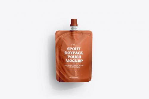 Spout Pouch Couple Packaging Mockup