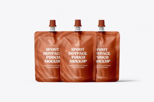 Spout Pouch Couple Packaging Mockup