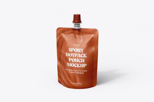 Spout Pouch Couple Packaging Mockup