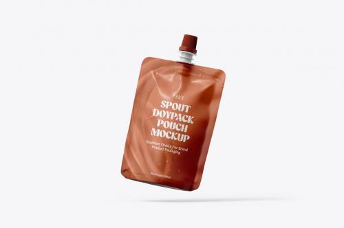 Spout Pouch Couple Packaging Mockup