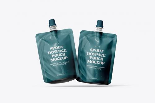 Spout Pouch Couple Packaging Mockup