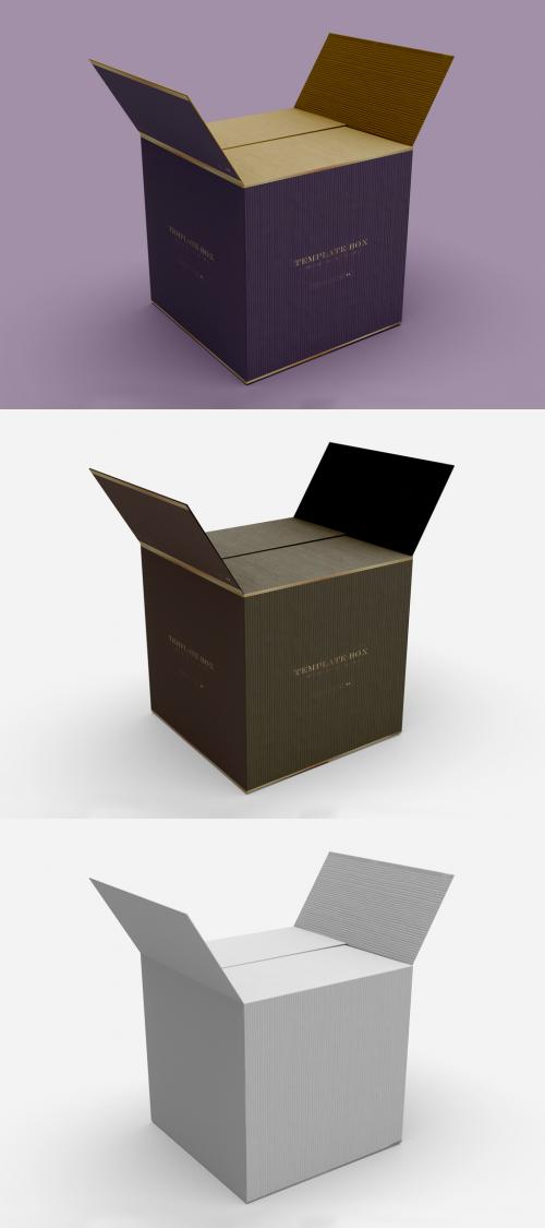 Square Box Mockup - 437258850