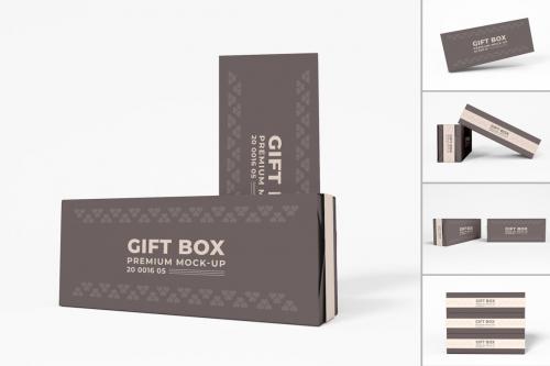 Kraft Paper Gift Box Branding Mockup Set