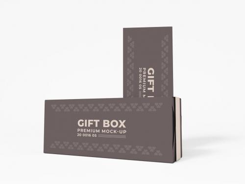 Kraft Paper Gift Box Branding Mockup Set