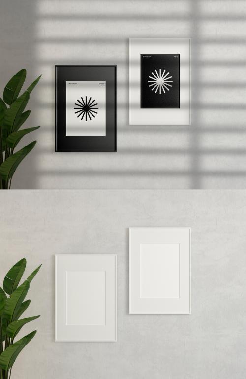 Two Frames on Wall Mockup - 437259242