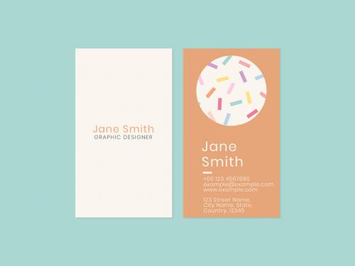 Vertical Business Card in Cute Style - 437263700