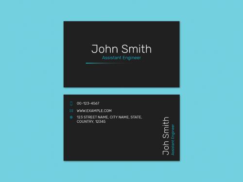 Business Card Layout in Modern Style - 437267337