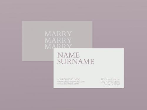 Business Card Layout in White and Gray Tone - 437267382