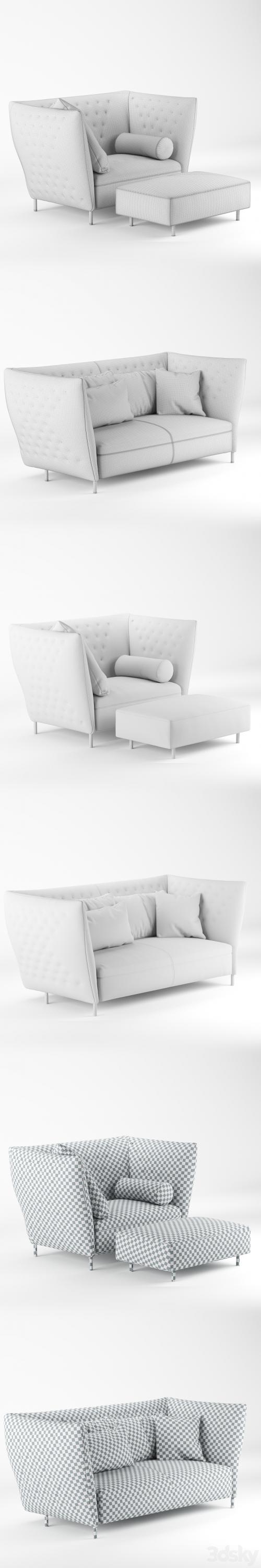 Sabana Italia Quilt sofa and armchair