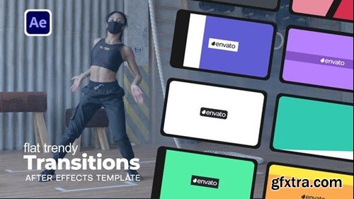 Videohive Flat Trendy Transitions 50816331