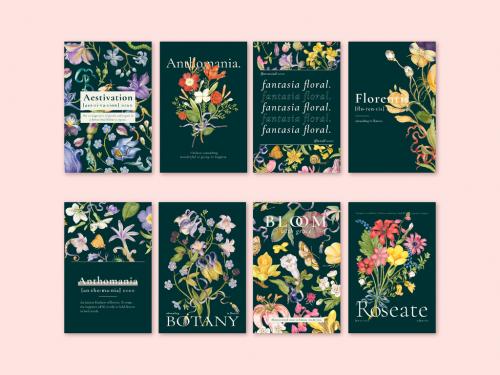 Editable Beautiful Floral Layout - 437267742