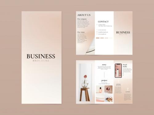 Tri Fold Business Brochure Layout - 437268398