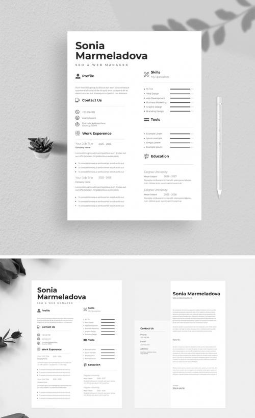 Clean Resume and Cover Letter - 437294076