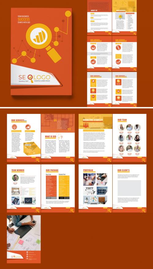 SEO Company Bi-Fold Brochure - 437296921