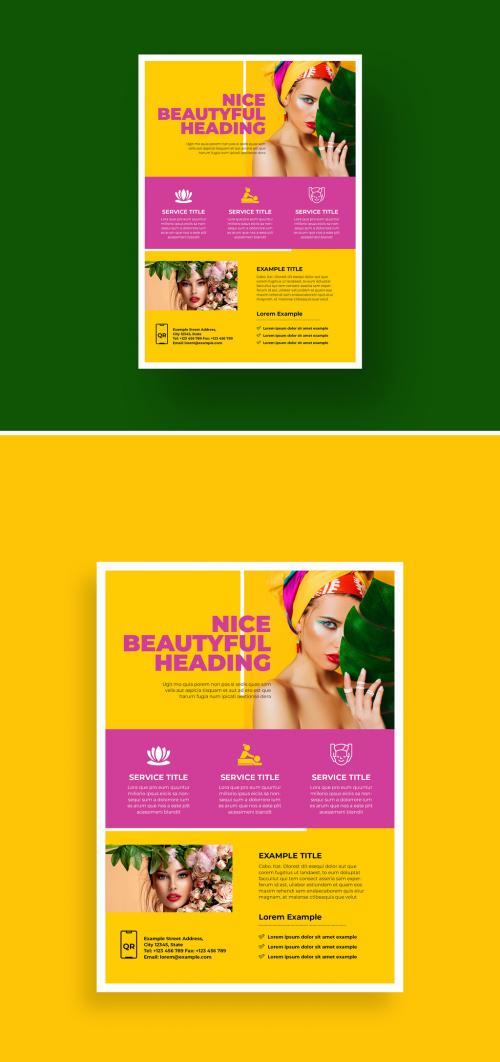 Beauty Spa Flyer Layout - 437298700