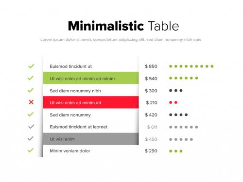 Minimalistic Table Infographic Layout - 437453071