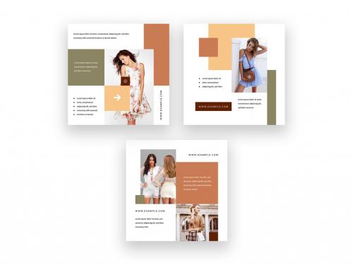 Simple and Clean Fashion Social Media Layouts - 437453087