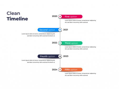 Vertical Timeline Layout with Colored Labels - 437453128
