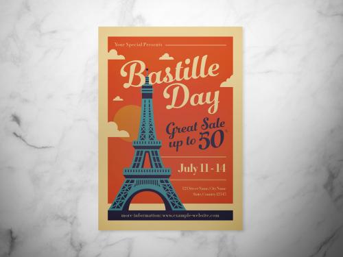 Bastille Day Sale Flyer - 437454031