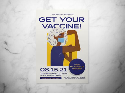 Covid-19 Vaccine Flyer - 437454053