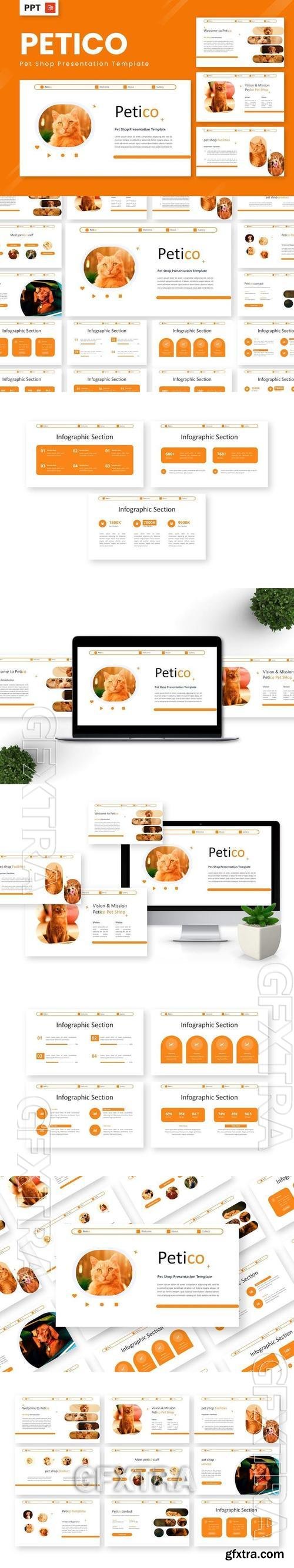 Petico - Pet Shop Powerpoint Templates SFF3LU7