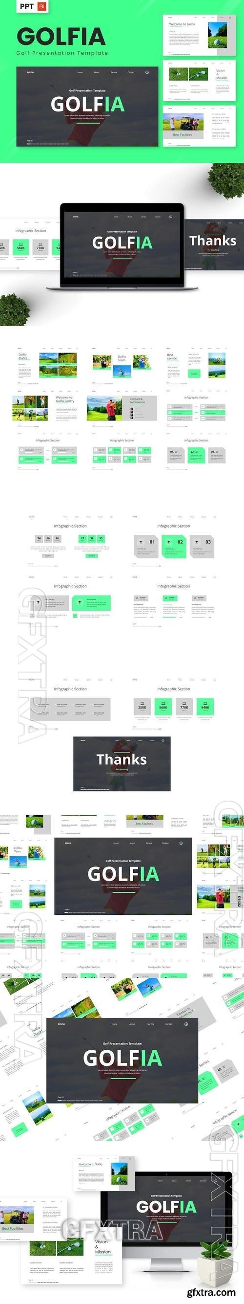 Golfia - Golf Powerpoint Templates B8QXRY3