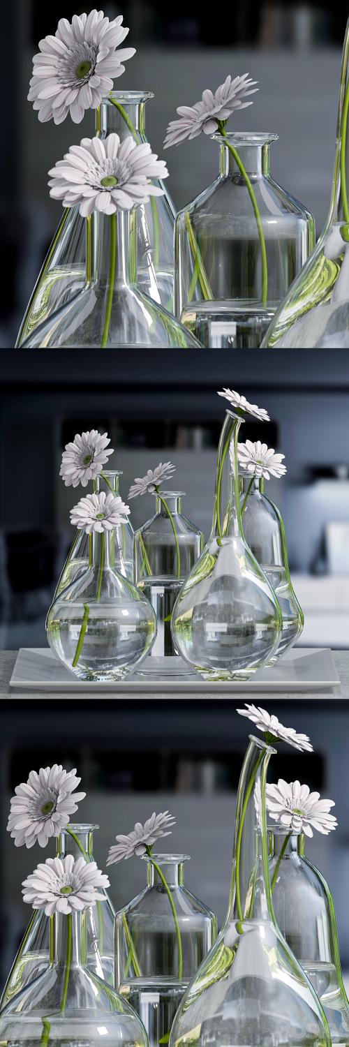 Decorative vase with gerbera flower
