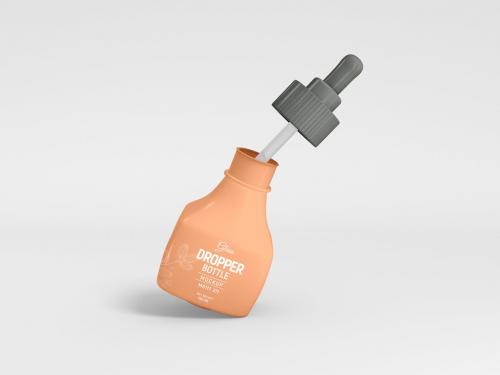 Cosmetic Dropper Bottle Packaging Mockup Set