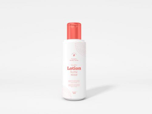 Plastic Cosmetic Lotion Bottle Branding Mockup Set