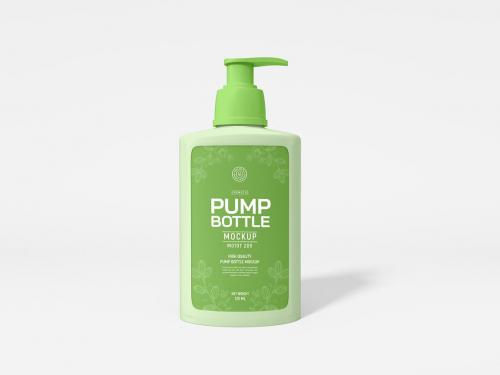 Cosmetic Pump Bottle Packaging Mockup Set