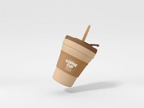 Coffee Cup Holder Branding Mockup Set