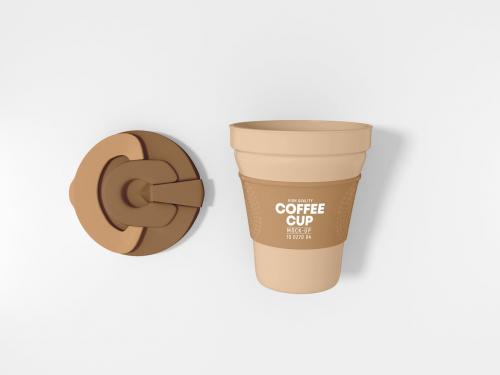 Coffee Cup Holder Branding Mockup Set