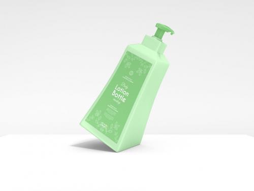 Cosmetic Pump Lotion Bottle Branding Mockup Set