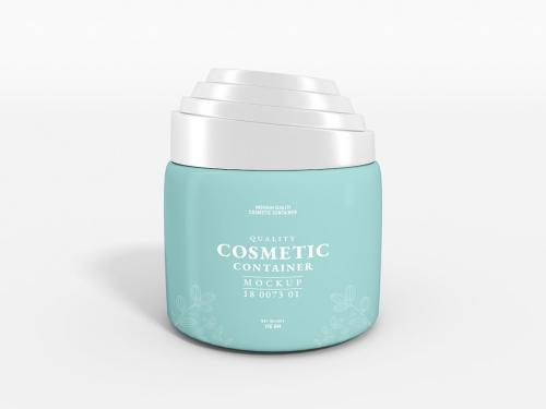 Cosmetic Cream Jar Packaging Mockup Set