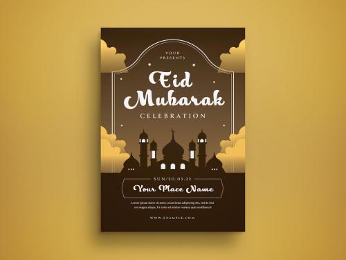 Happy Eid Mubarak Flyer Layout - 437467667