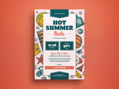 Summer Sale Flyer Layout - 437467676