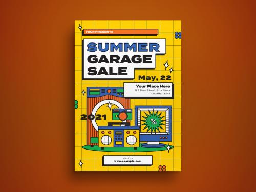 Summer Garage Sale Flyer Layout - 437467680