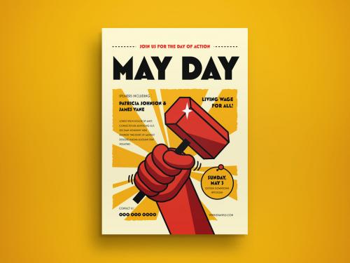 May Day Flyer Layout - 437467684