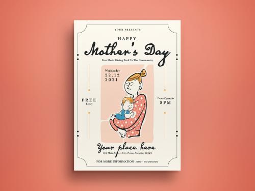 Happy Mothers Day Flyer Layout  - 437470496