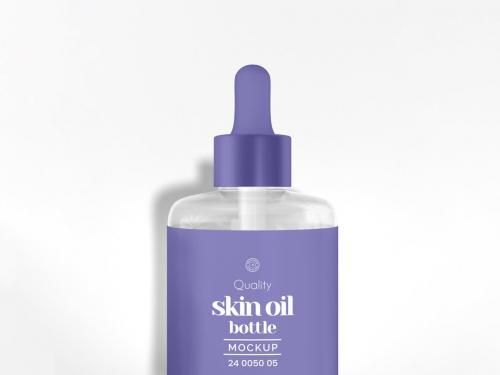 Cosmetic Skin Oil Bottle Branding Mockup Set