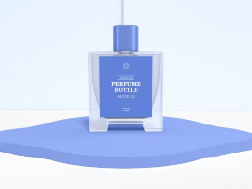 Glass Scent Bottle Branding Mockup set