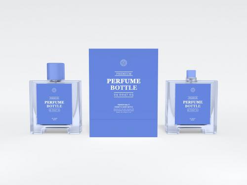 Glass Scent Bottle Branding Mockup set