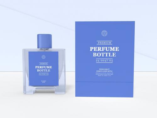 Glass Scent Bottle Branding Mockup set