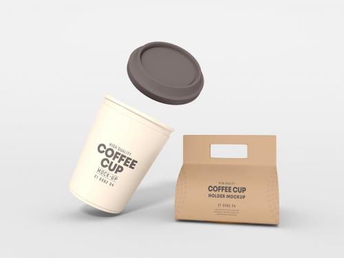 Takeaway Coffee Cup Packaging Mockup Set