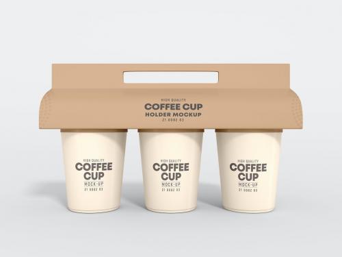 Takeaway Coffee Cup Packaging Mockup Set