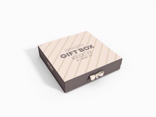 Gift Box Branding Mockup Set