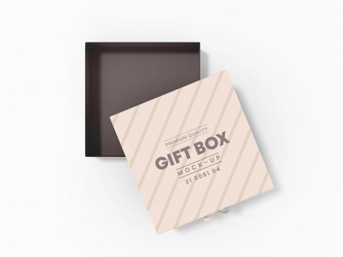 Gift Box Branding Mockup Set