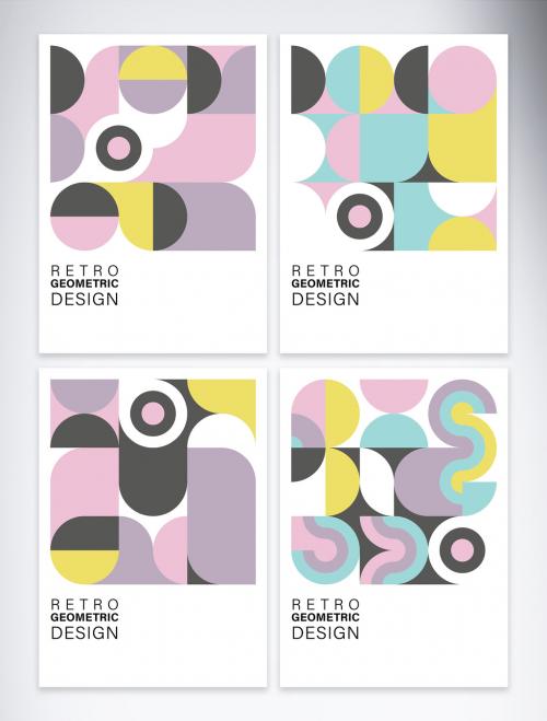 Retro Geometric Design Pattern Cover - 438520187